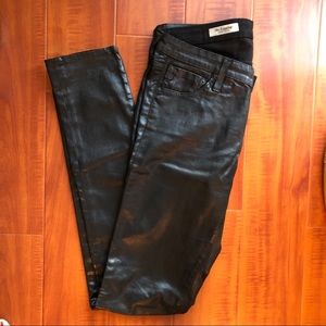 AG black denim wax jeans